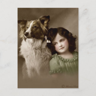 segrare Edwardian Sepia Hand Tved Postcard 16 Vykort