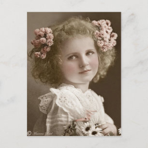 segrare Edwardian Sepia Hand Tved Postcard 17 Vykort