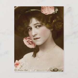 segrare Edwardian Sepia Hand Tved Postcard 4 Vykort