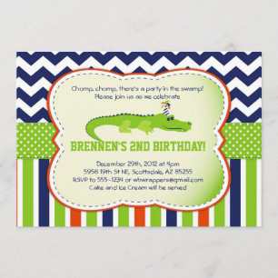 Segraresegrare! Alligator-Themed Inbjudningar