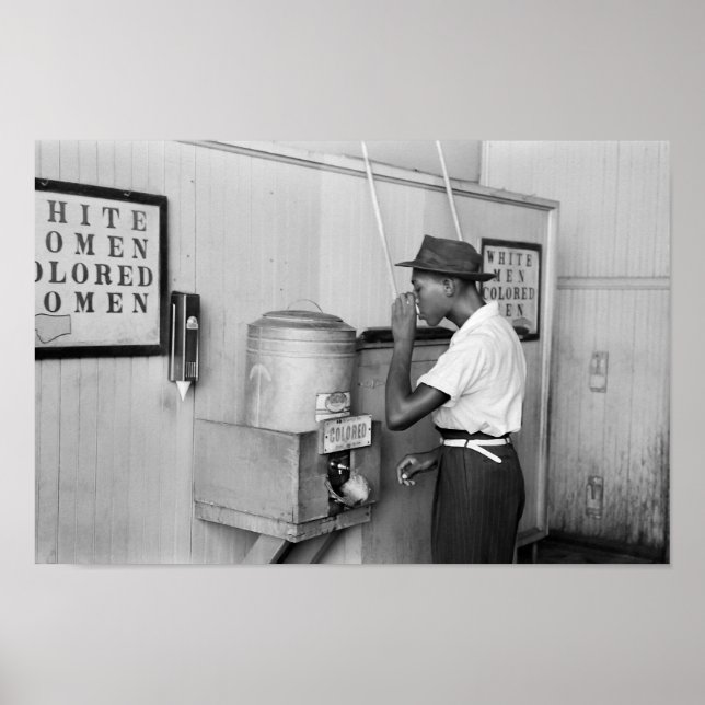Segregated Drinking Fontän 1939 - Civil Höger Poster (Framsidan)