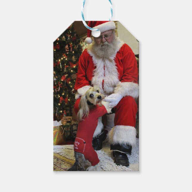 Segt får slutligen möta Santa Presentetikett (Framsidan)