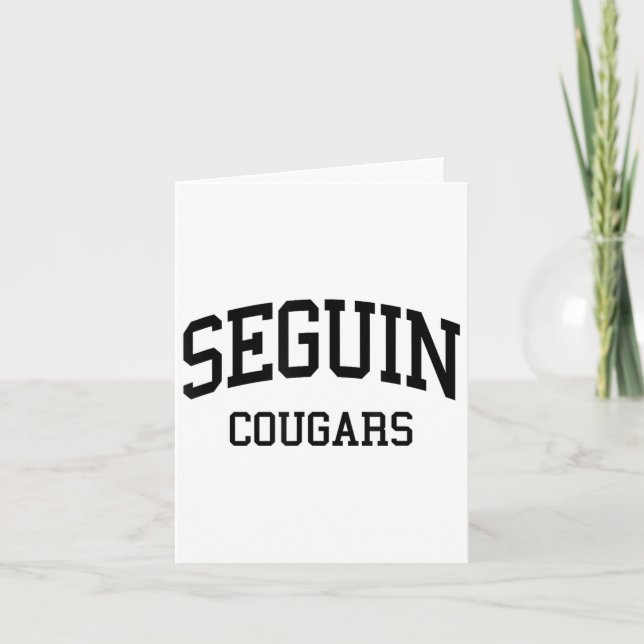 Seguin High School Hs Arlington Tx Retro Sport  Kort (Framsida)
