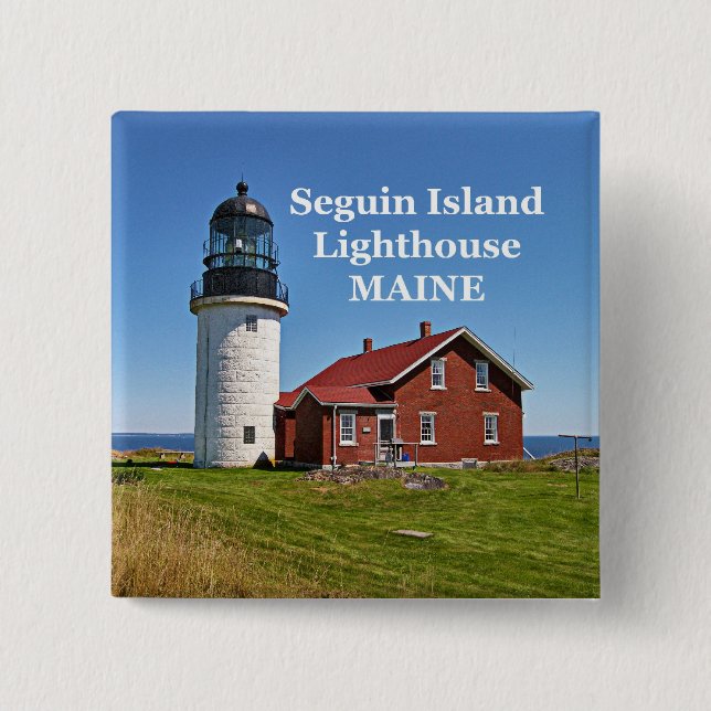 Seguin Island fyr, Maine Button Knapp (Framsida)