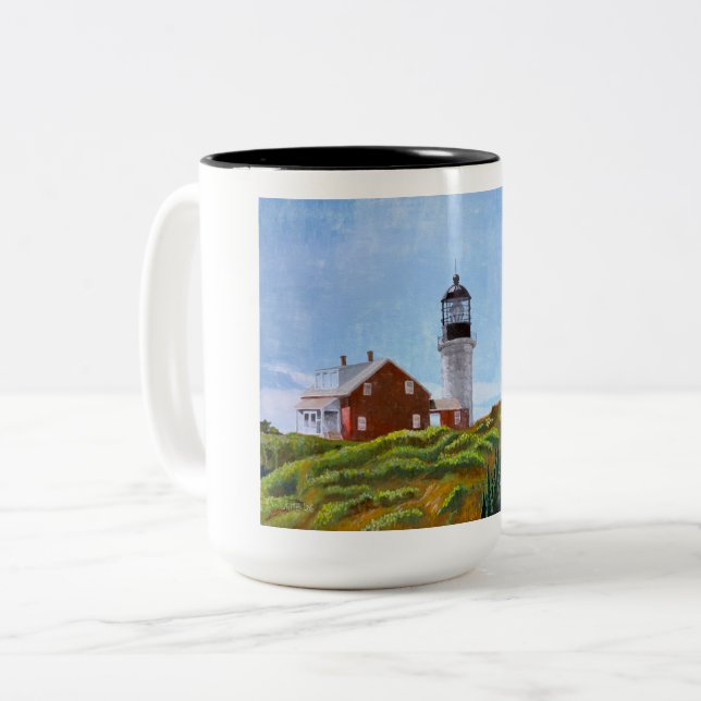 Seguin Island fyr Två-Tonad Mugg (Framsida vänster)