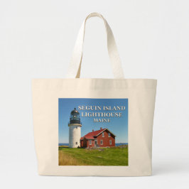 Seguin Island Lighthouse, Maine Jätte Shoppingväsk Jumbo Tygkasse