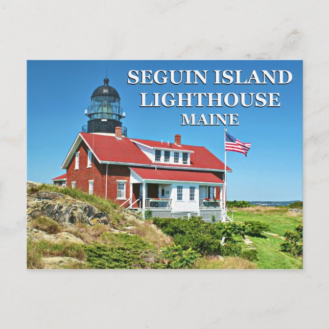 Seguin Island Lighthouse, Maine Postcard Vykort (Framsida)