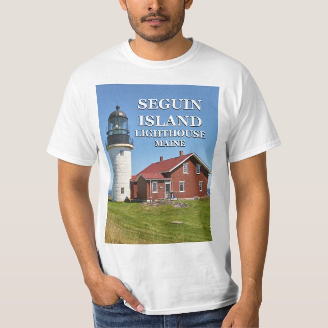Seguin Island Lighthouse, Maine T-Shirt (Framsida)