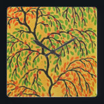 Seguys Art Deco #1 på Emporio Moffa Fyrkantig Klocka<br><div class="desc">Vintage Art Deco pochoir design av Eugene Alain Seguy.</div>