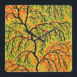 Seguys Art Deco #1 på Emporio Moffa Fyrkantig Klocka<br><div class="desc">Vintage Art Deco pochoir design av Eugene Alain Seguy.</div>