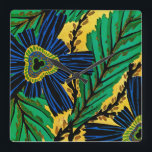Seguys Art Deco #3 på Emporio Moffa Fyrkantig Klocka<br><div class="desc">Vintage Art Deco pochoir design av Eugene Alain Seguy.</div>