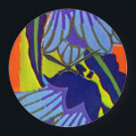 Seguys Art Deco #4 på Emporio Moffa Stor Klocka<br><div class="desc">Vintage Art Deco pochoir design av Eugene Alain Seguy.</div>