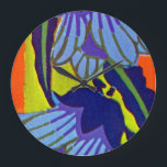 Seguys Art Deco #4 på Emporio Moffa Stor Klocka<br><div class="desc">Vintage Art Deco pochoir design av Eugene Alain Seguy.</div>