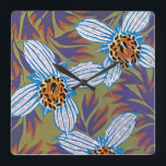 Seguys Art Deco #7 på Emporio Moffa Fyrkantig Klocka<br><div class="desc">Vintage Art Deco pochoir design av Eugene Alain Seguy.</div>