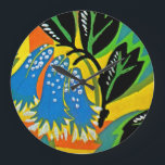 Seguys Art Deco #8 på Emporio Moffa Stor Klocka<br><div class="desc">Vintage Art Deco pochoir design av Eugene Alain Seguy.</div>