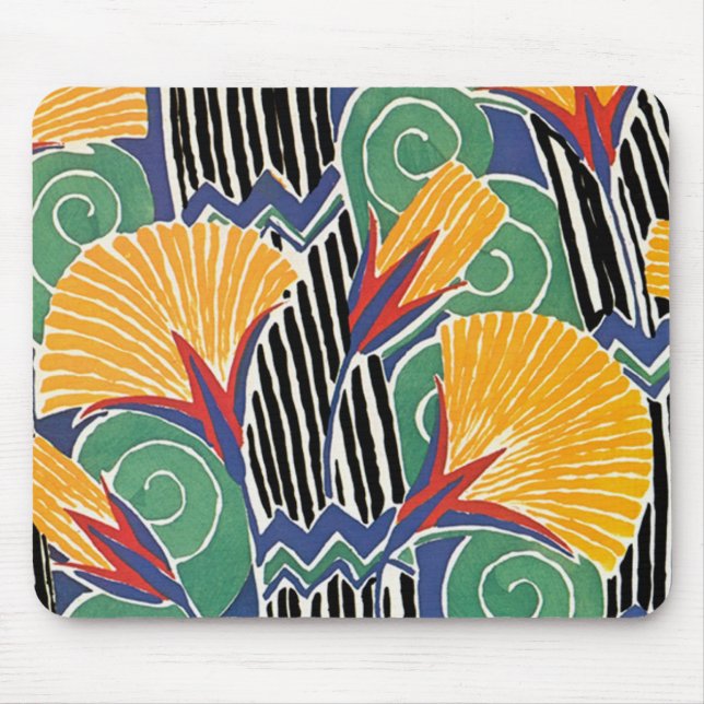 Seguys Art Deco Golden Flowers - Mousepad Musmatta (Framsidan)