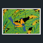 Seguys Art Deco Tropical Birds Poster<br><div class="desc">Eugène. Séguy var Fransk entomolog vid Museum National d'Histoire Naturelle och medlem av Fransk Academy of Science. Han har gjort en serie utskrifter som sammanför vetenskapens och de dekorativa konstnärernas fält. Exotiska exemplar av fjärilar, insekter och botaniska ämnen framställs i pulserande färg och mycket vetenskapliga detaljer, ofta förstorade för att...</div>