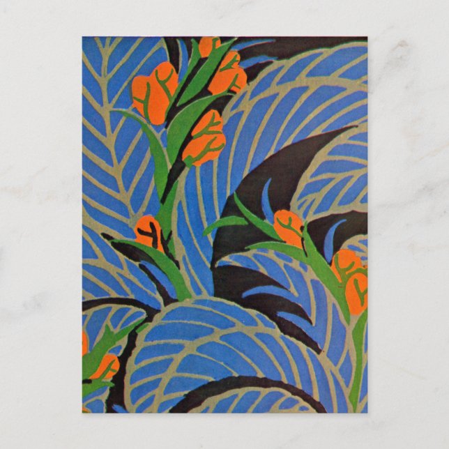 Seguys Art Deco Tropical Natt - vykort (Framsida)