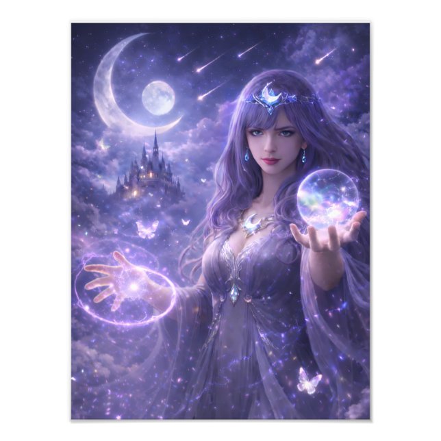 Seherin des Mondsteins – Galaxy Fantasy Poster (Framsidan)