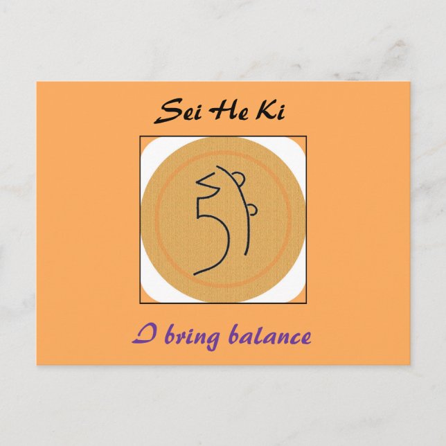 Sei He Ki Reiki Symbol Vykort (Framsida)