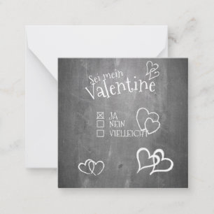 Sei mein Valentine Anteckningskort