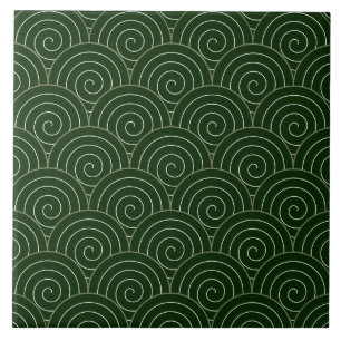 Seigaiha Seamless Mönster Ceramic Tile Kakelplatta
