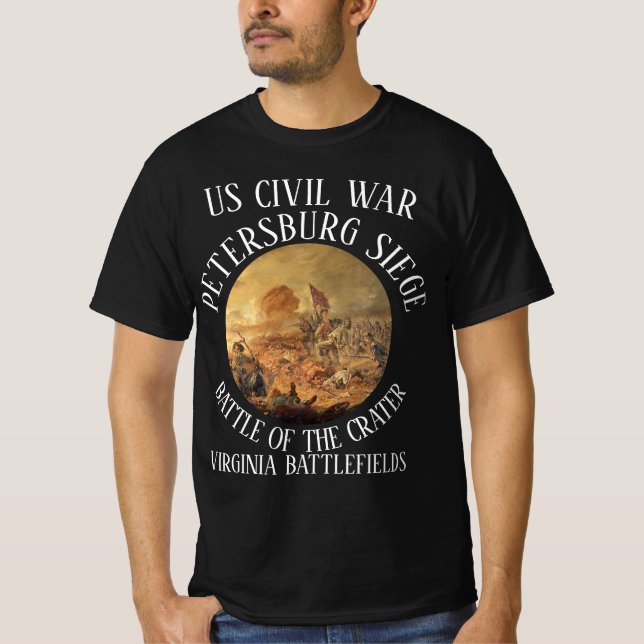 SEIGEN PETERSBURG US CIVIL KRIG BATTLE OF CRATER T SHIRT (Framsida)