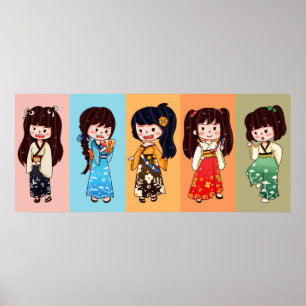 Seijin no Hi Kimono Flickor Poster