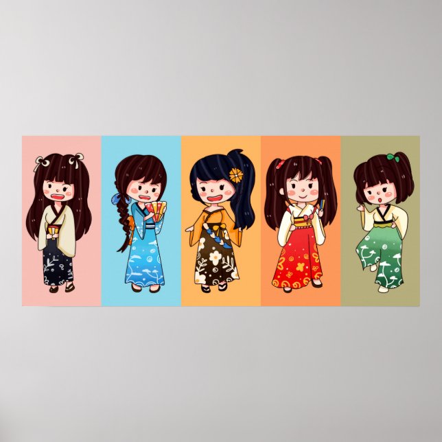 Seijin no Hi Kimono Flickor Poster (Framsidan)