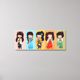 Seijin no Hi Kimono Girls Canvastryck