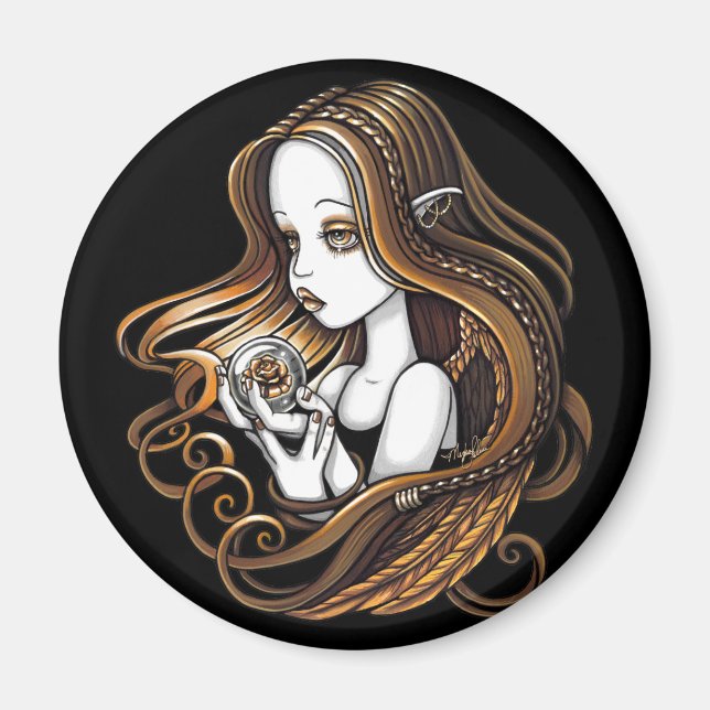 ’Seika’ Amber Ro Crystal Boll Angel Magnet’ Magnet (Framsidan)