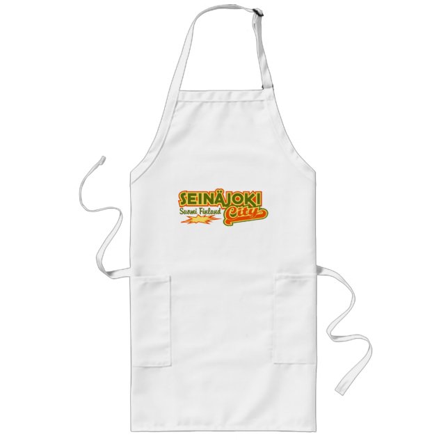 Seinäjoki City apron - välj stil & färg Långt Förkläde (Framsidan)