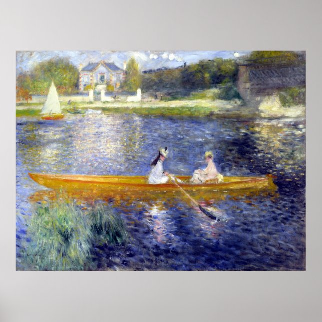Seine at Asnieres (The Skiff) Renoir Poster (Framsidan)