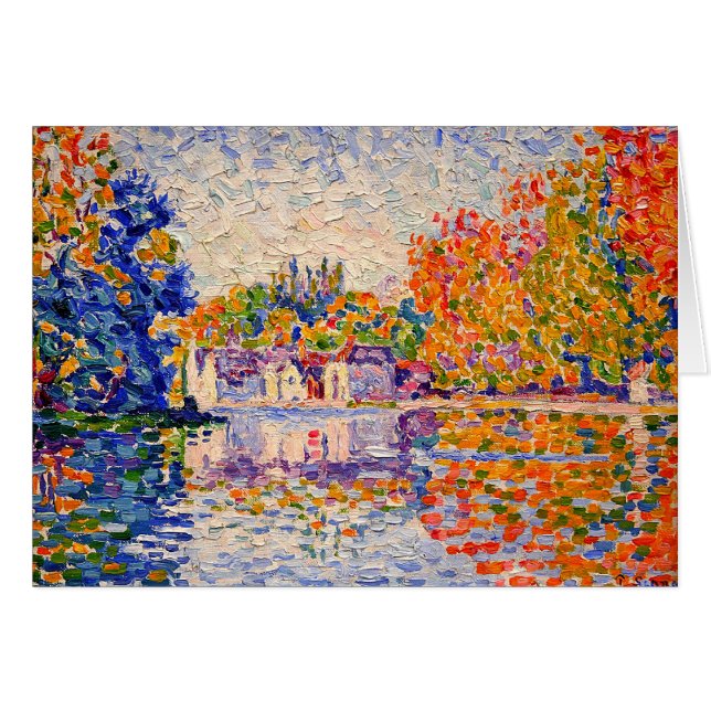 Seine av Paul Signac Hälsningskort (Framsidan Horizontal)
