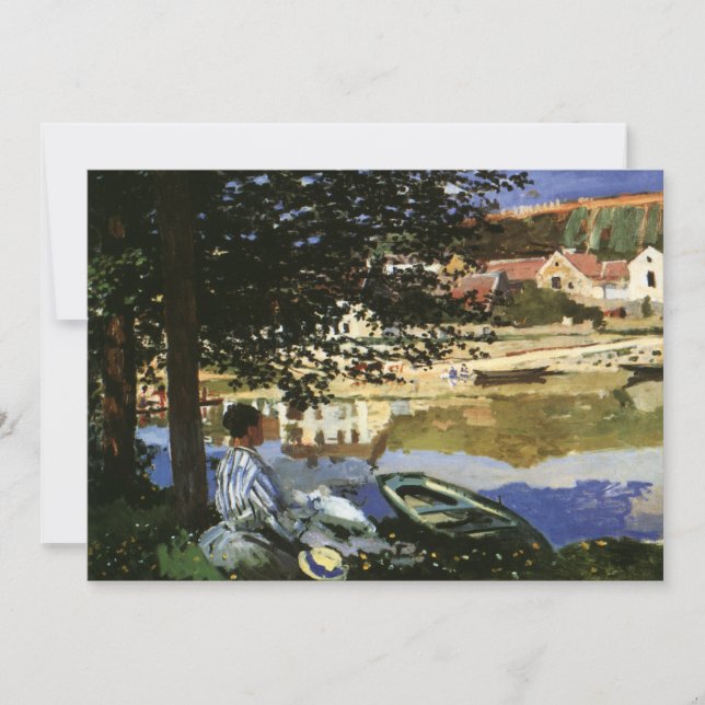 Seine Bank, Bennecourt av Claude Monet (Framsida)