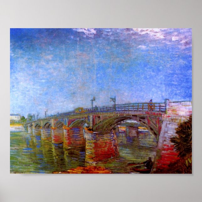 Seine Bridge på Asnières (F240)Van Gogh Fine Art Poster (Framsidan)
