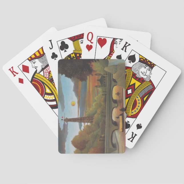 Seine & Eiffel Torn i Sunset (Paris, Frankrike) Casinokort (Baksidan)