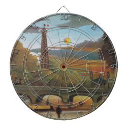 Seine & Eiffel Torn i Sunset (Paris, Frankrike) Darttavla