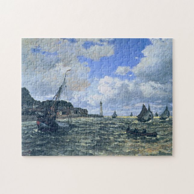 Seine Estuary vid Honfleur Monet Fine Art Pussel (Horisontell)