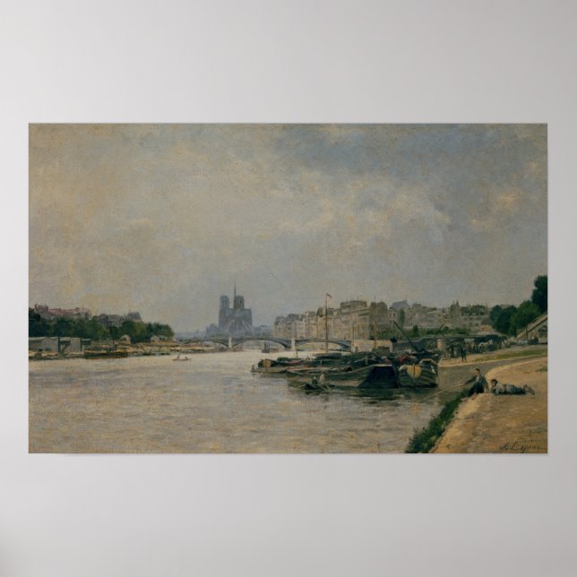 Seine från Quai de la Rapee Poster (Framsidan)
