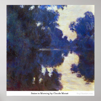 Seine i morgon av Claude Monet Poster