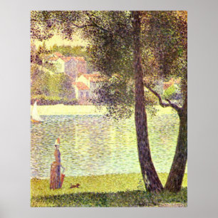 Seine in Courbevoie, av Georges-Pierre Seurat Poster