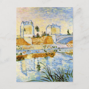 Seine med Pont de Clichy, Vincent van Gogh Vykort