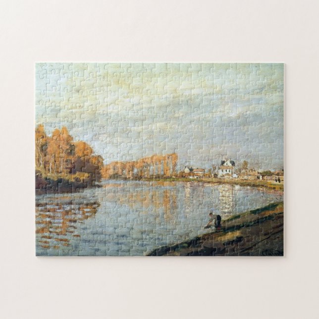 Seine nära Bougival Monet Fine Art Pussel (Horisontell)