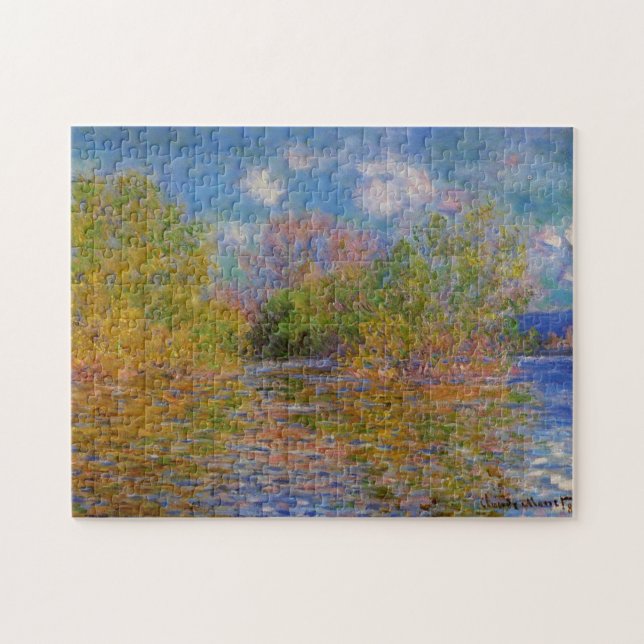 Seine nära Giverny Monet Fine Art Pussel (Horisontell)