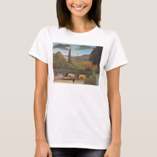 Seine och Eiffeltornet vid solnedgång av Henri Rou T Shirt