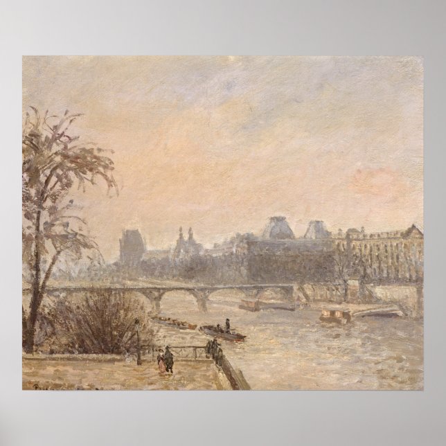 Seine och Louvre 1903 Poster (Framsidan)
