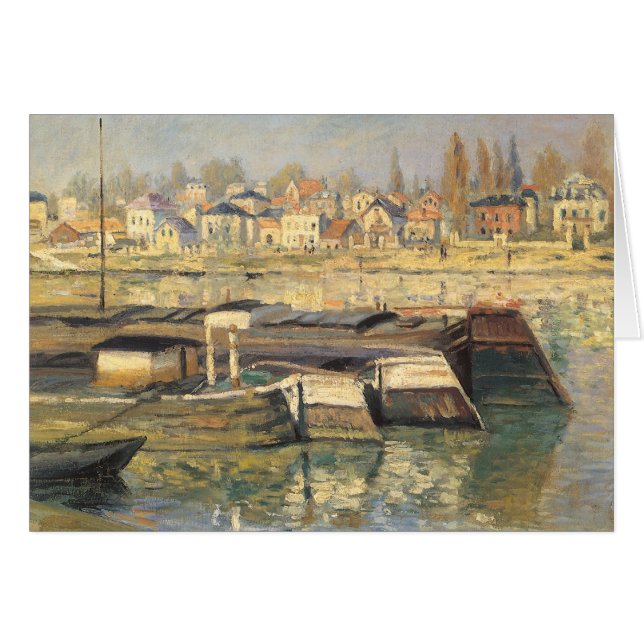 Seine på Asnieres av Claude Monet Hälsningskort (Framsidan Horizontal)