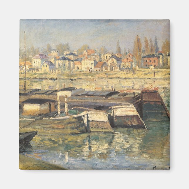 Seine på Asnieres av Claude Monet Magnet (Framsidan)