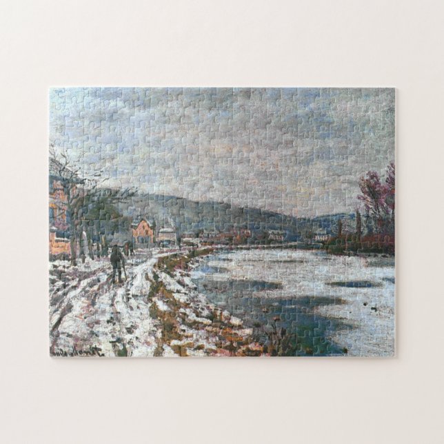 Seine på Bougival Monet Fine Art Pussel (Horisontell)
